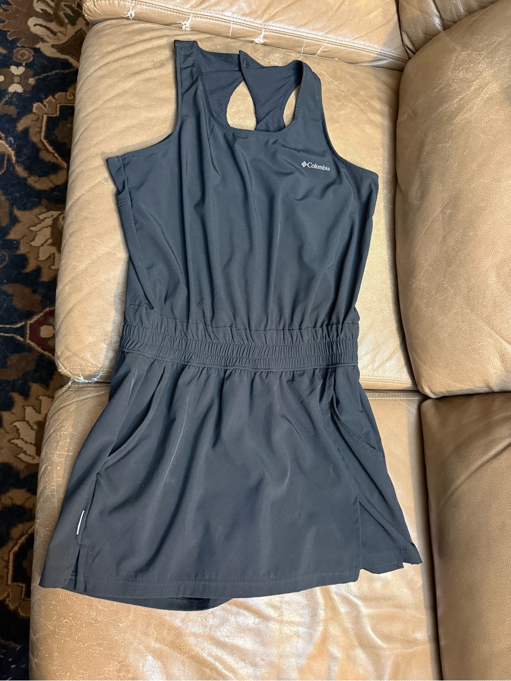 NEW! Columbia Black Racerback Swimdress with Skirt - Picture 1 of 6